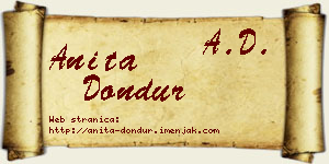 Anita Dondur vizit kartica